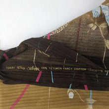 Load image into Gallery viewer, Lightweight Nylon Fabric - Brown Floral