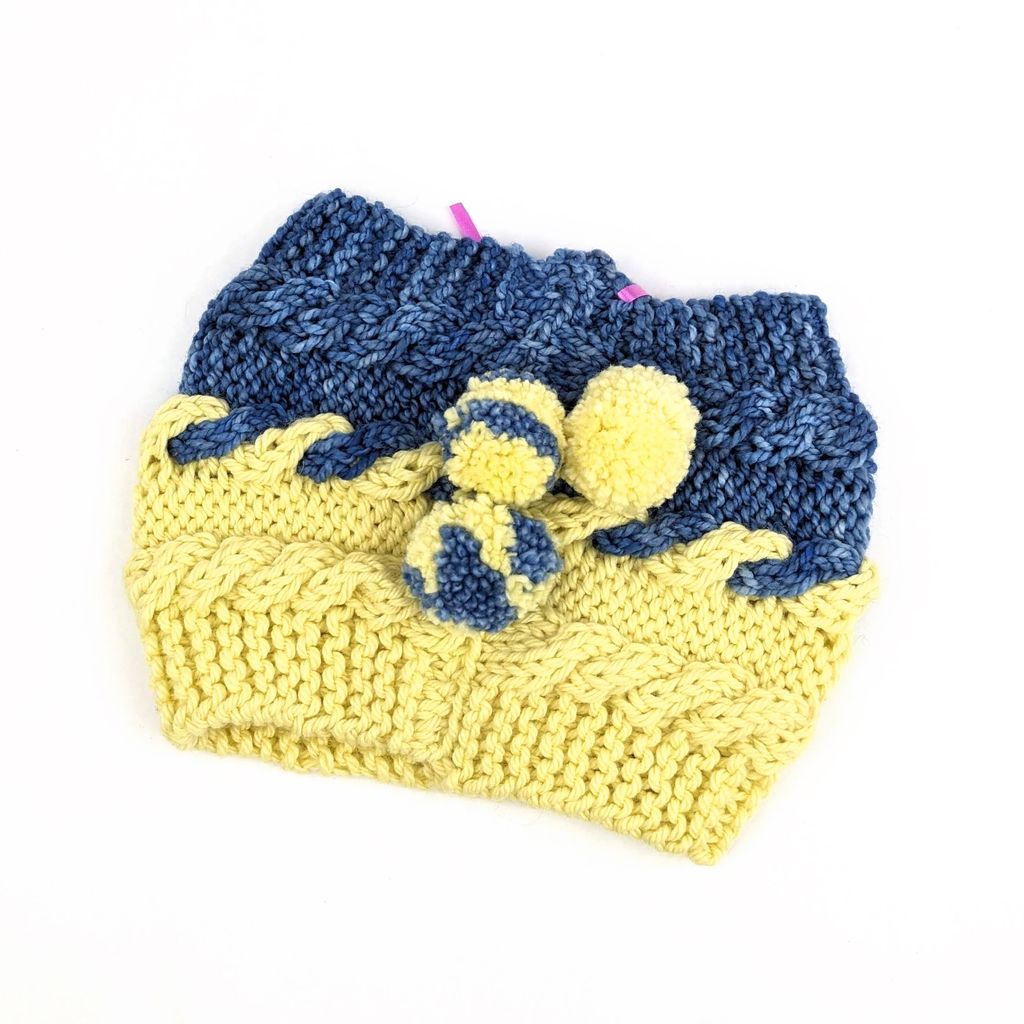 Kids Neck Warmer - Yellow and Blue