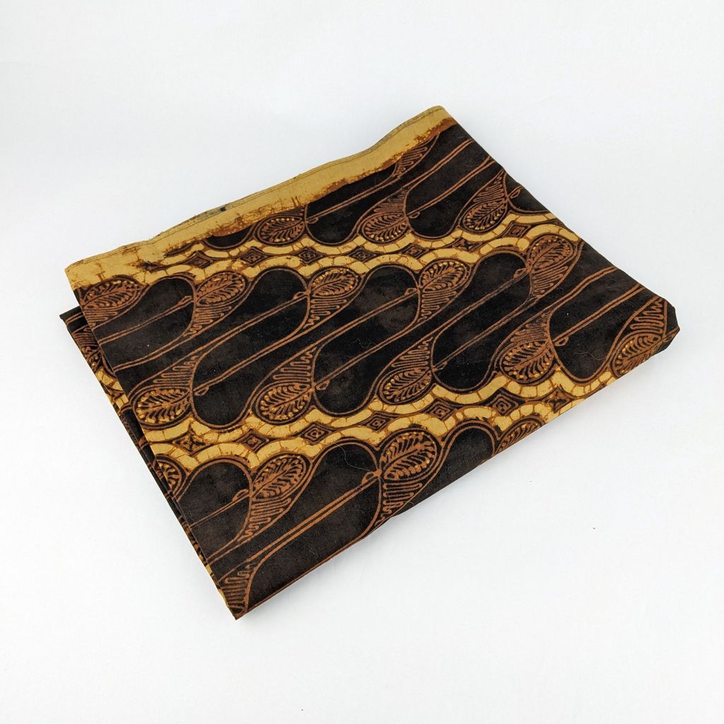 Lightweight Cotton Fabric - Batik Brown Diagonal