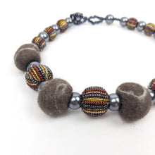 Load image into Gallery viewer, Wool/Bead Necklace AF
