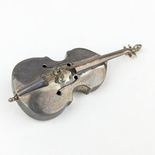 Load image into Gallery viewer, Carole Tanenbaum Sterling Silver Violin Pin
