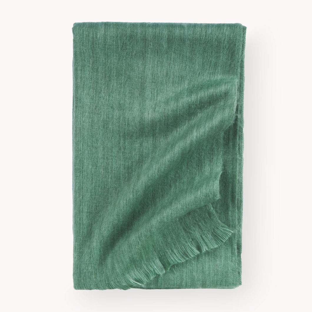 Alpaca Large Throw - Heathered Sage