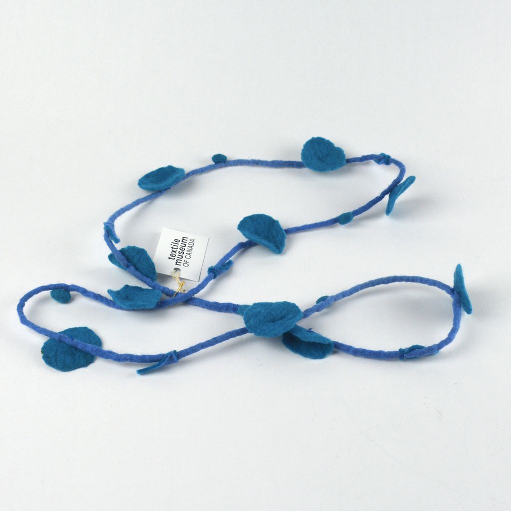 Felt Flower Necklace - Blue