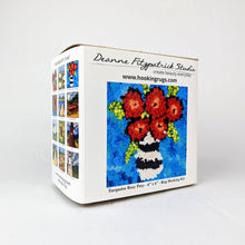 Load image into Gallery viewer, Rug Hooking Kit - Turquoise Rosy Posy
