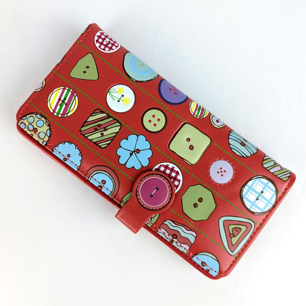 Button Wallet - Red
