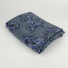 Load image into Gallery viewer, Lightweight Synthetic Fabric - Grey Paisley

