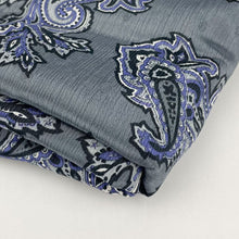 Load image into Gallery viewer, Lightweight Synthetic Fabric - Grey Paisley
