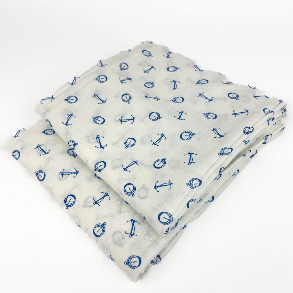 Lightweight Cotton Fabric - Blue Nautical
