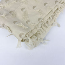 Load image into Gallery viewer, Lightweight Synthetic Fabric - Cream Embellished Curtain
